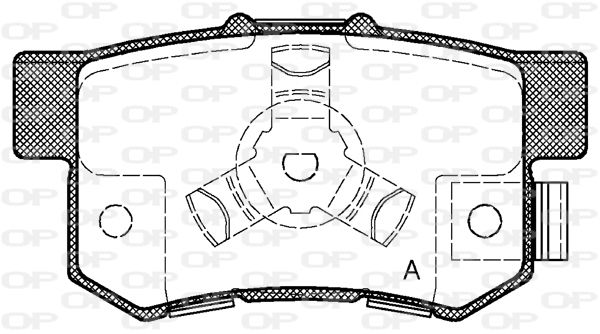 OPEN PARTS Комплект тормозных колодок, дисковый тормоз BPA0325.04